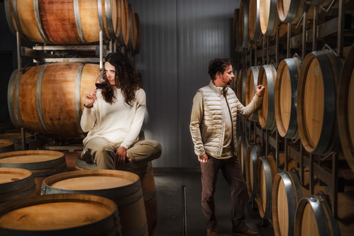 Katja Bernegger und Patrick Bayer von der österreichischen alkoholfreien Premium-Weinmarke Zeronimo.