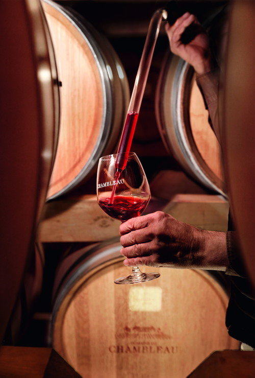 Der Pur Sang der Domaine de Chambleau gehört zu den besten Pinots Noirs der Schweiz. Er reift zwischen 12 und 18 Jahre im Eichenbarrique.
