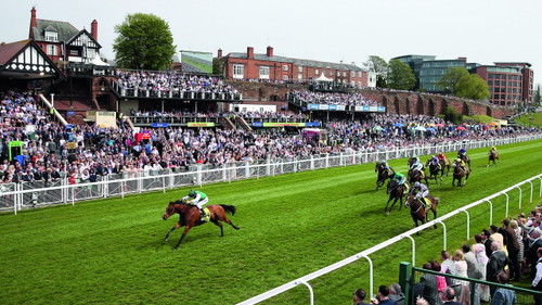 Adrenalin pur – auf der ältesten Pferderennbahn der Welt. Den Chester Racecourse kann man von der historischen Stadtmauer aus erspähen.