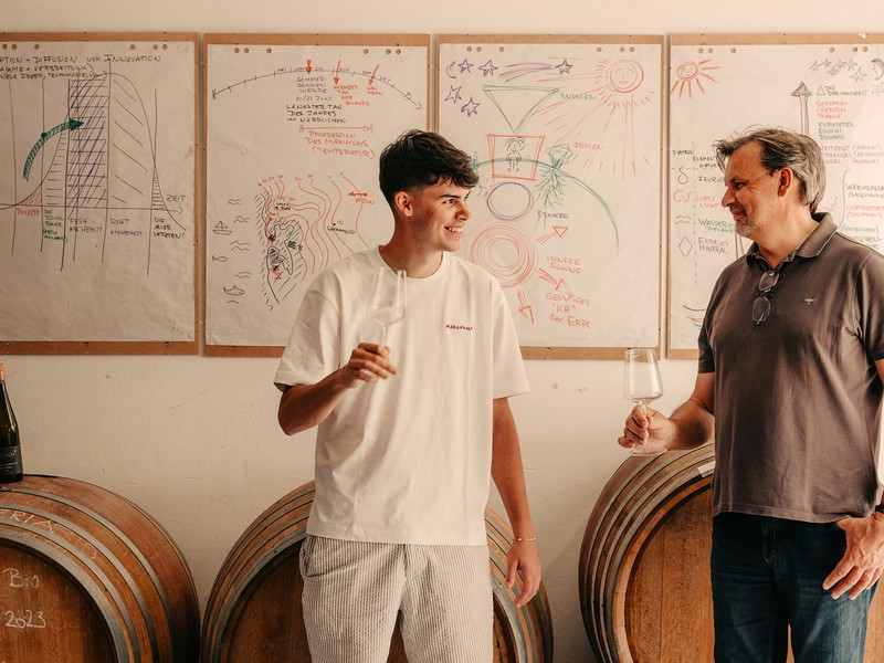 Das Weingut von Karl Fritsch Sen. und Jun. zählt zu den biodynamischen Vorzeigebetrieben am Wagram.
