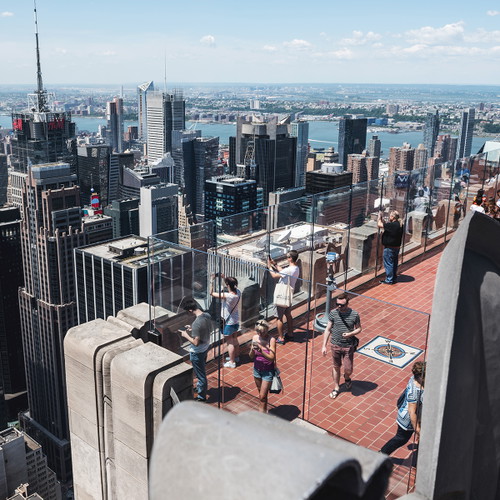 Blick von der Dachterrasse des Rockefeller Centers, The to of the Rock