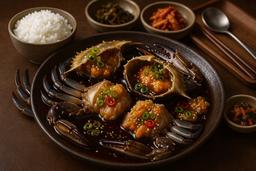 Ganjang Gejang, marinierte Krabben