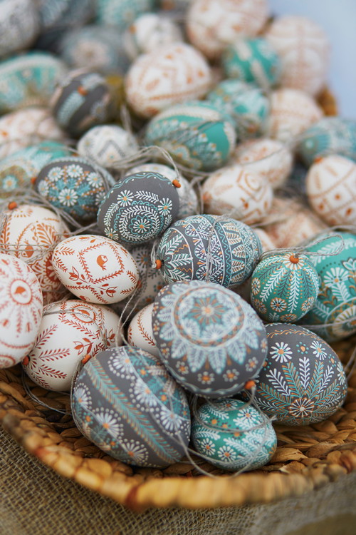Lithuanian easter eggs known as margučiai