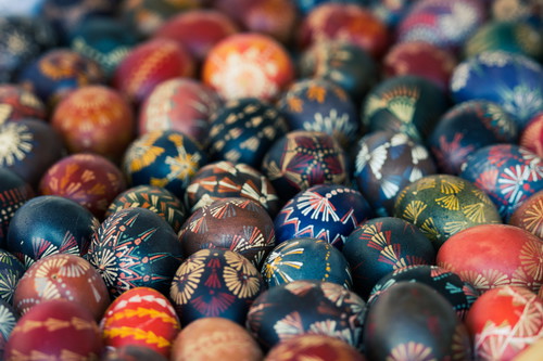 Lithuanian easter eggs known as margučiai