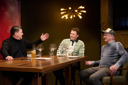 Tim Mälzer mit Philip Rachinger und Helmut Rachinger