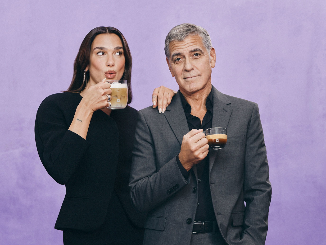 Dua Lipa und George Clooney