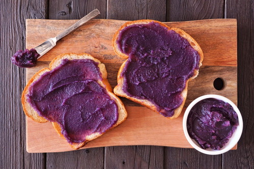 Ube jam on a toast