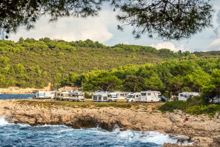 Campingplatz in der Nähe von Pula, Kroatien