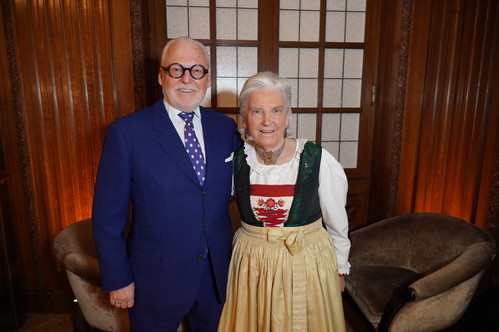 Publisher Wolfgang M. Rosam and Signe Reisch from "Rasmushof Kitzbühel." 