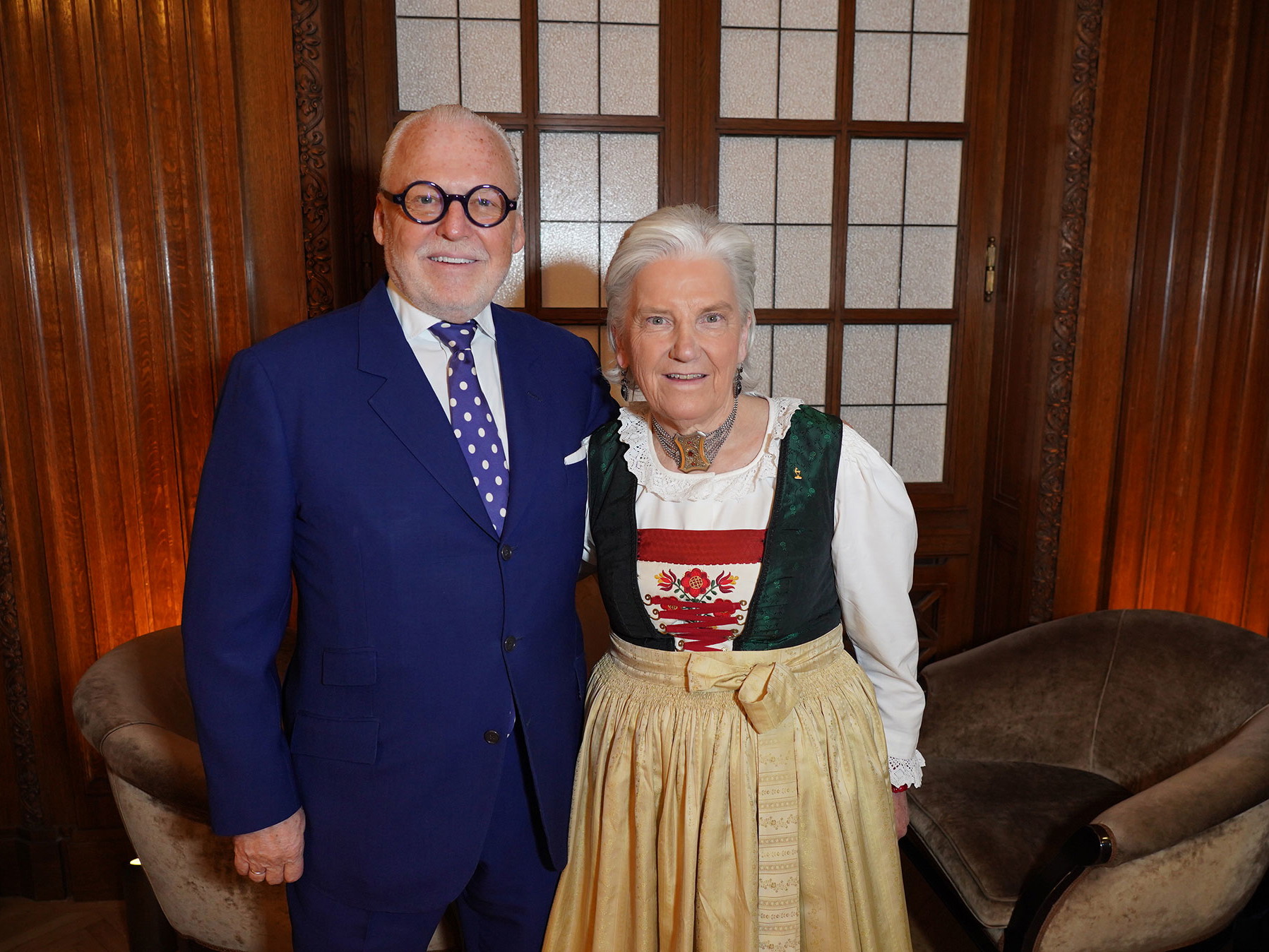 Editor Wolfgang Rosam with Signe Reisch from Rasmushof in Kitzbühel.