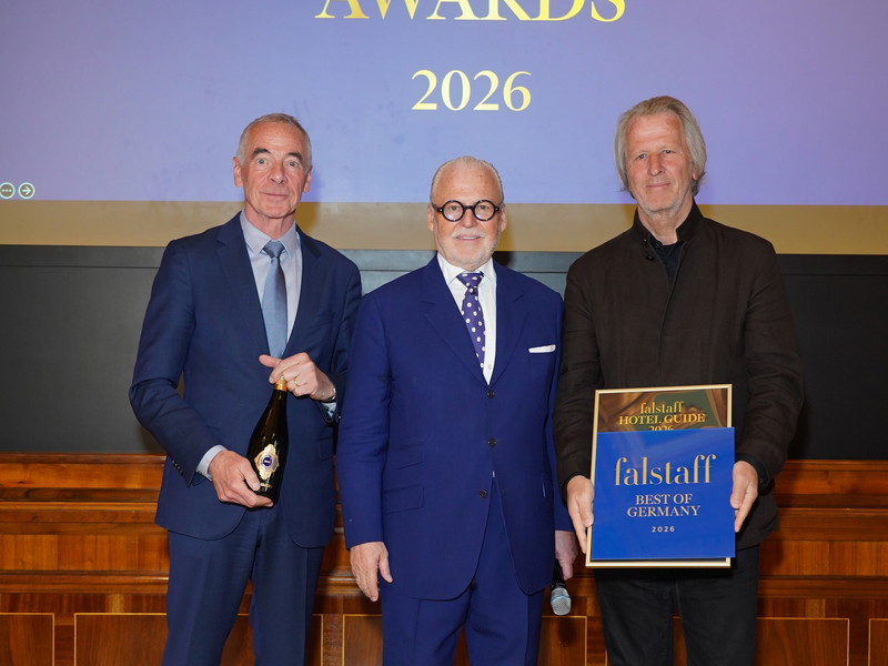 Thomas Wirz (Pommery), Wolfgang M. Rosam (Falstaff), Dietmar Müller-Elmau (Schloss Elmau)  