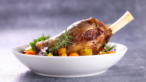 Roasted lamb