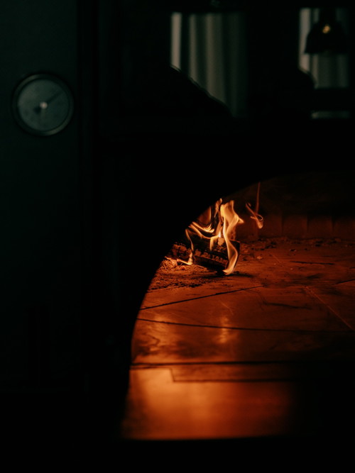 Fire kitchen at the "Doubek" restaurant in Vienna