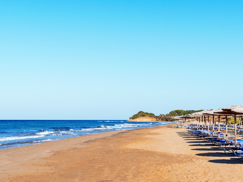 Strand von Halikounda auf Korfu