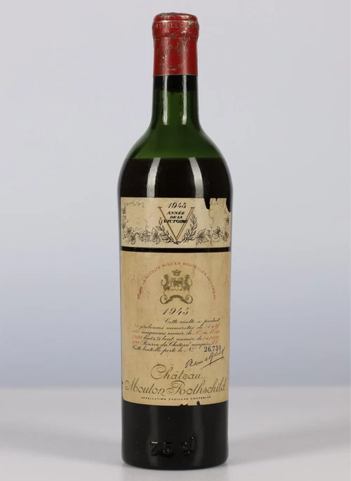 1945 Château Mouton Rothschild, Bordeaux, 100 Falstaff-Punkte

