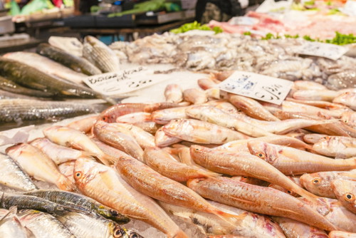 ...am traditionellen Fischmarkt zeigt sich der Reichtum der Lagune.