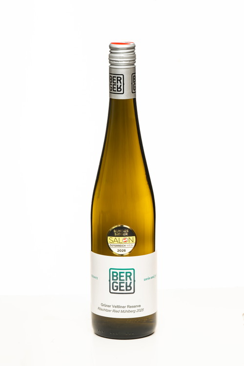 Sieger SALON Österreich Wein 2026: Familienweingut Berger |Röschitz | Grüner Veltliner Reserve Ried Mühlberg 2025