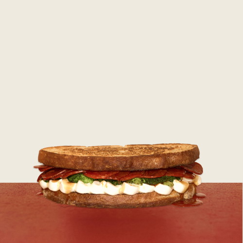 Peperoni hot honey sandwich