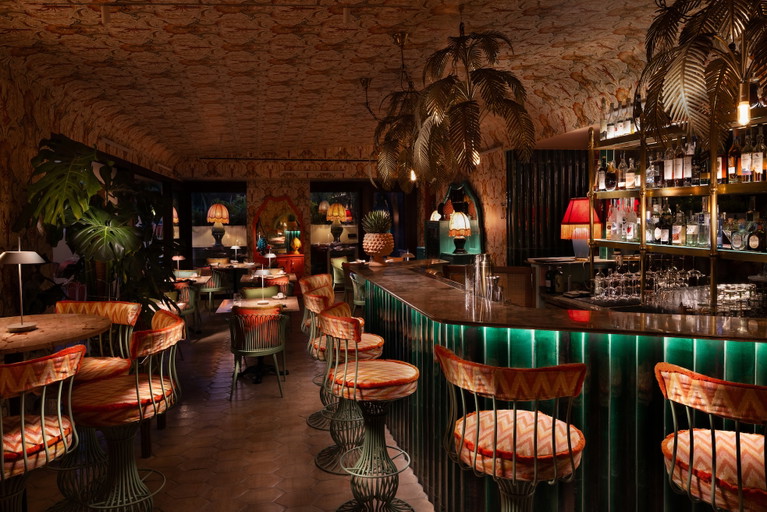 Il bancone bar del ristorante Nunziatina