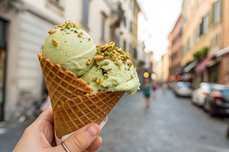 Ist Pistazienglace grün, ist die Farbe nicht natürlich.