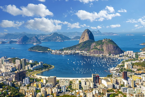 Die Bucht von Botafogo und den Zuckerhut in Rio de Janeiro