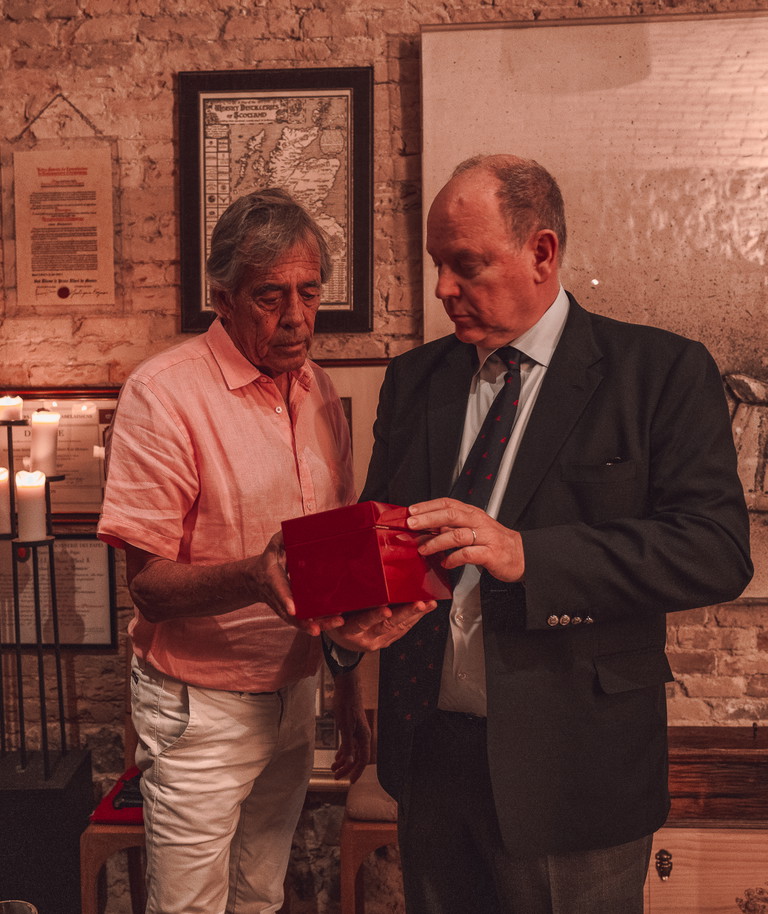 Luca Gargano, Presidente di Velier, con il Principe Alberto II di Monaco