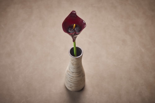 George Papazacharias, »Calla-Lilie«, rote Garnele, Bergamottesauce