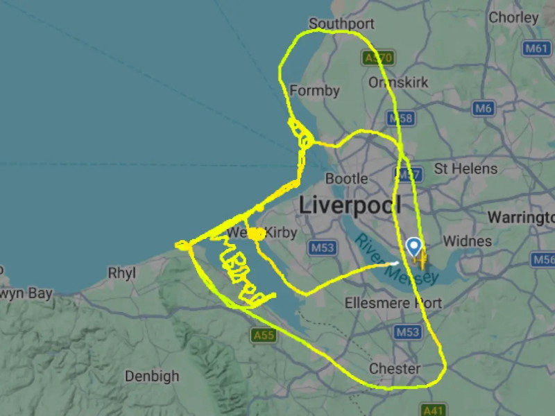 Fighting Boredom: Pilot Writes Message Across the Sky