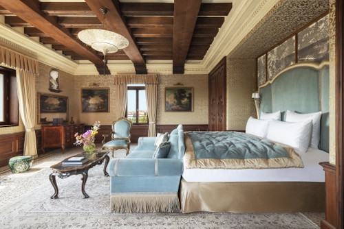 Uno scatto della Deluxe Junior Suite di Airelles Palladio