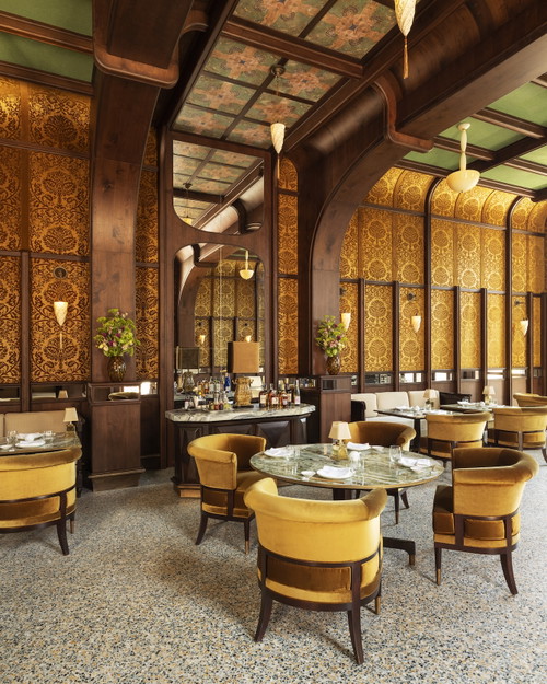 La sala del ristorante Matsuhisa di Airelles Palladio