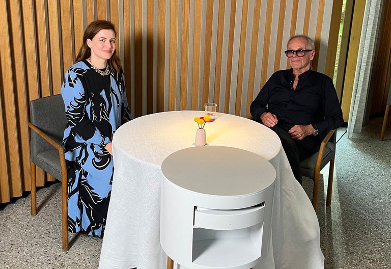 Wolfgang Puck beim Falstaff-Interview im Wiener »Steirereck«