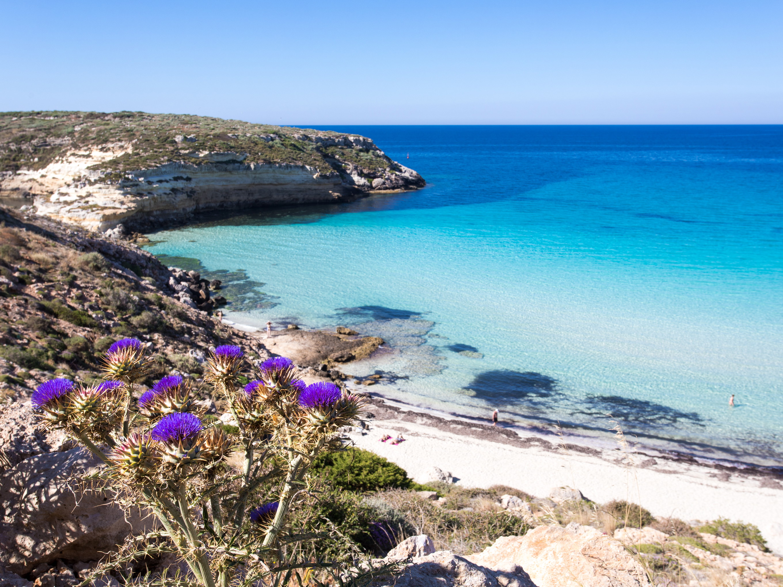 Spiaggia dei Conigli, Lampedusa, Sizilien