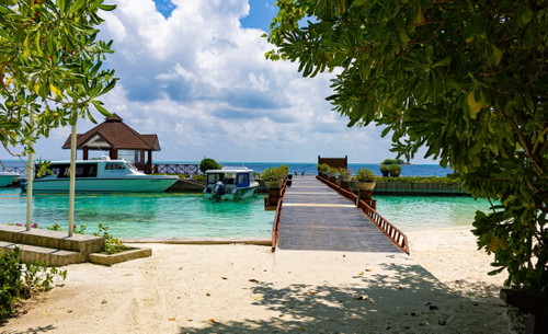 Beachvilla mit Blick auf den Indischen Ozean