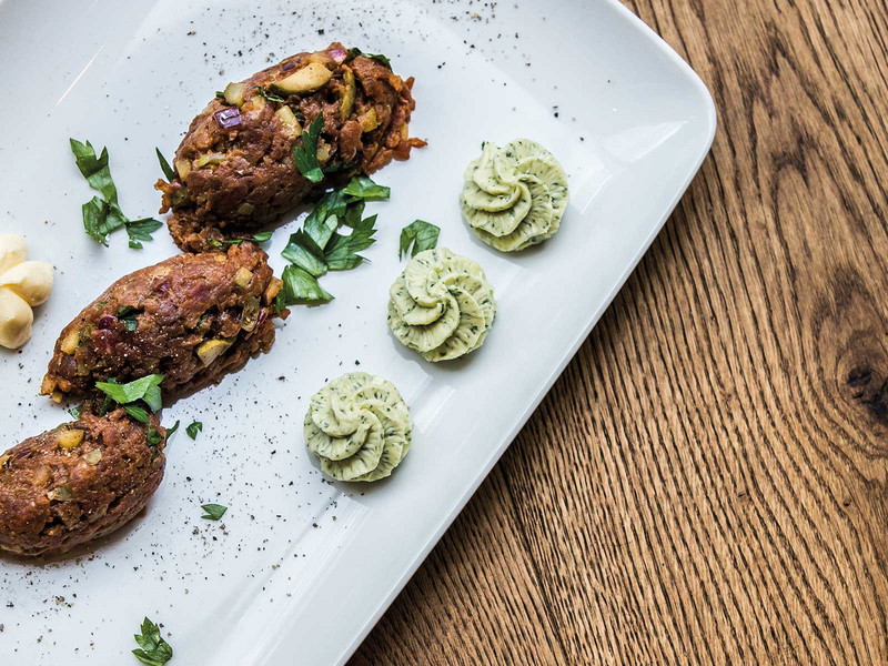 Beef Tartare with Herb Butter