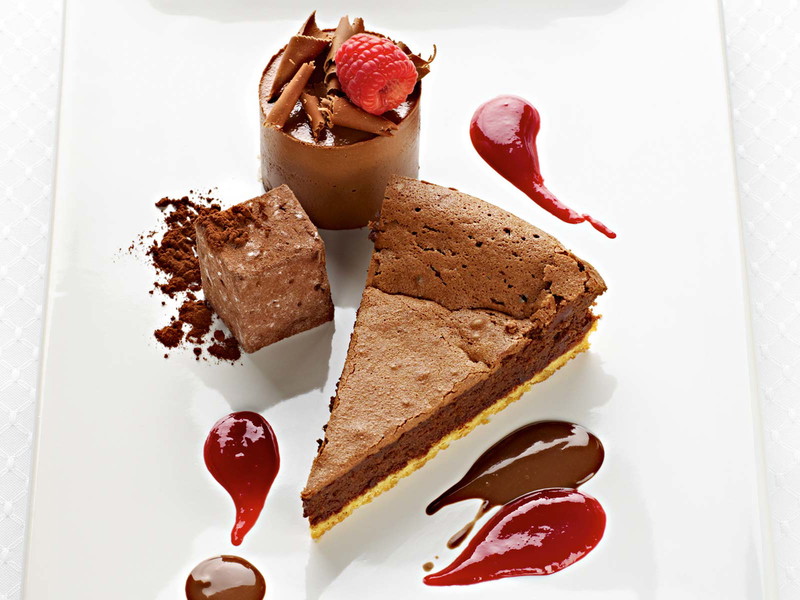 Schokotarte, Schokomousse und Schoko-Marshmallow