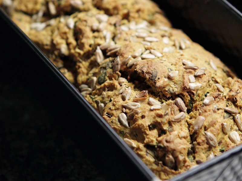 Spelt &amp; wild garlic bread.