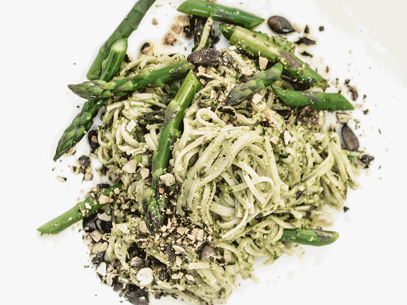 Das Pasta-Rezept von Nadia Damaso ist vegan und glutenfrei.