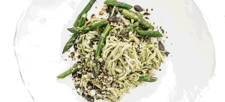 Das Pasta-Rezept von Nadia Damaso ist vegan und glutenfrei.
