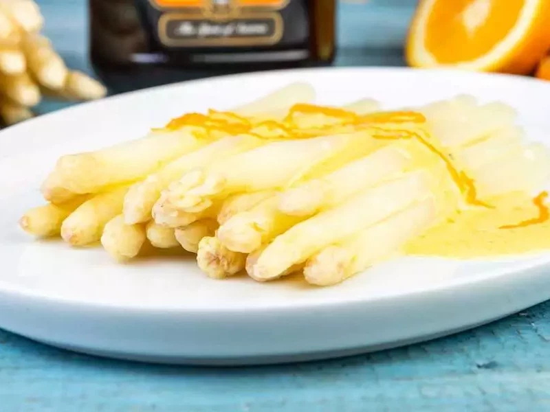 White Asparagus with Orange Hollandaise