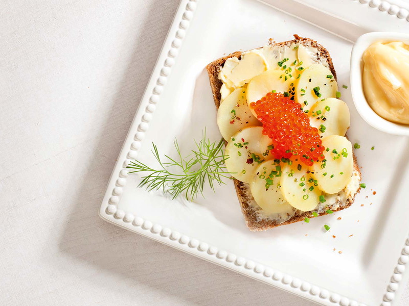 Smörrebröd mit Kartoffeln