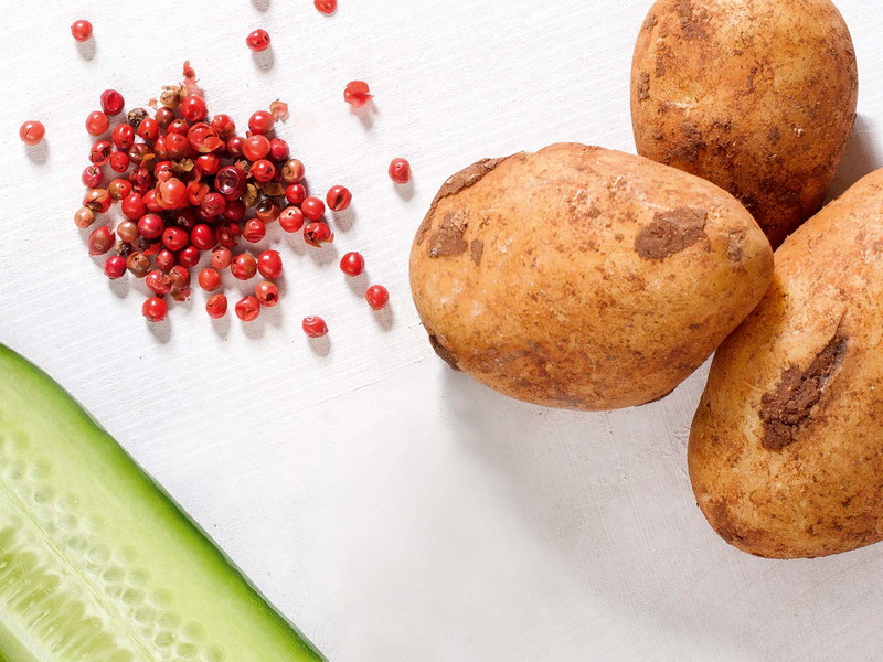 Salat mit heurigen Kartoffeln