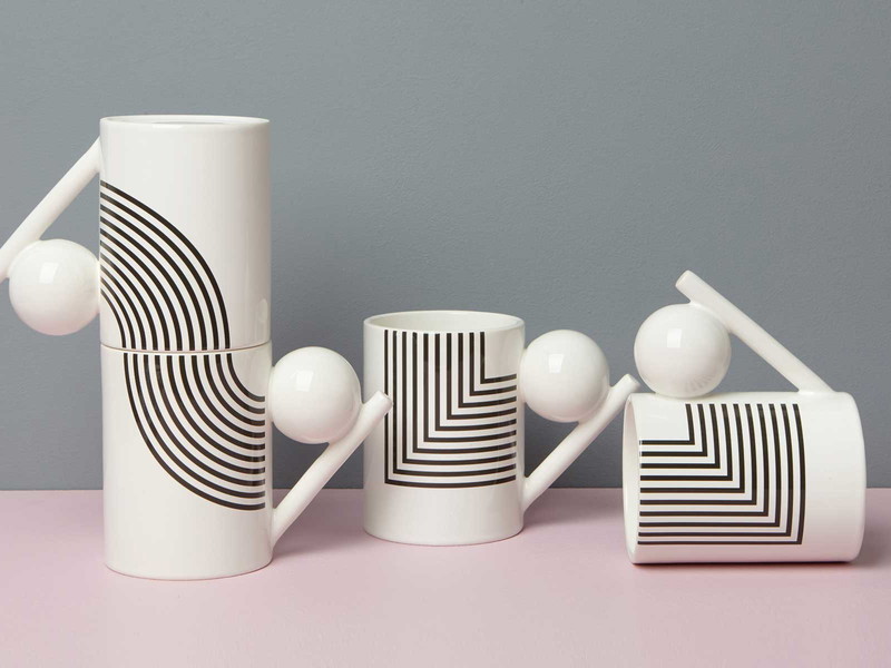 Reduzierte Formen, grafische Muster und minimalistisches Design – das originelle Service von Design K bringt Geometrie auf den Tisch. designk.co.uk