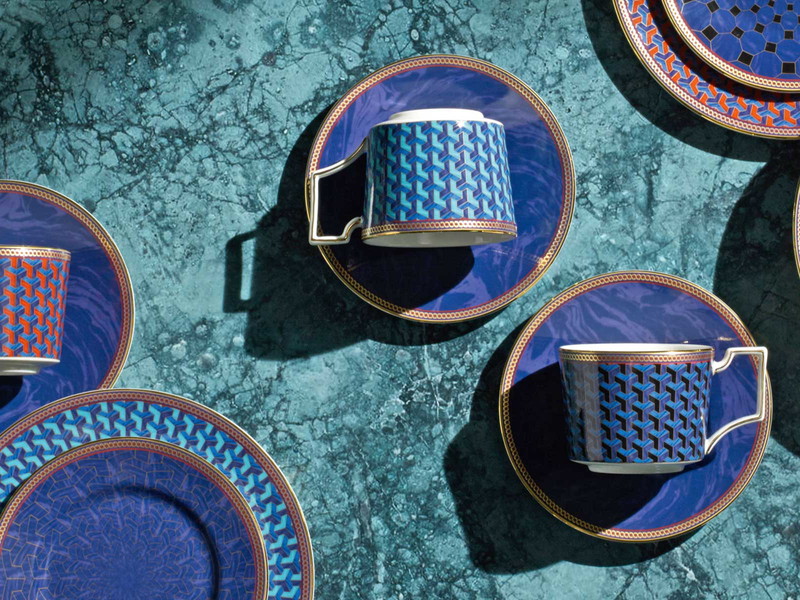 Die neue Service-Kollektion von Wedgwood versprüht Exotik pur. »Byzance« ist inspiriert von eklektischen Mustern der byzantinischen Kultur. wedgwood.co.uk
