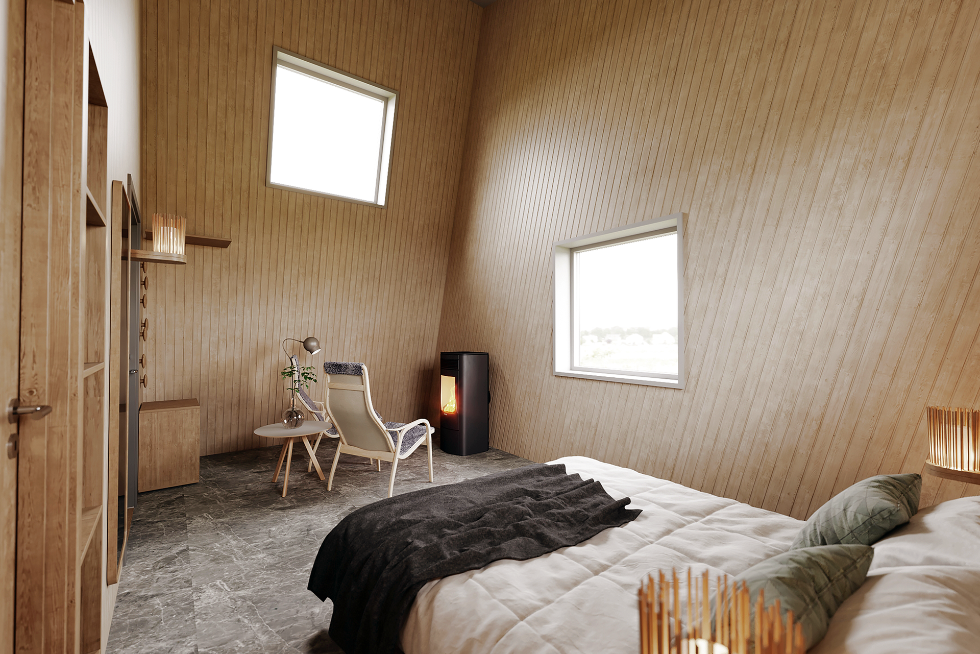 Details Die individuell gestalteten Zimmer wurden mit Bedacht auf skandinavische Reduziertheit gestaltet. Nachhaltige Naturmaterialien wie Stein und Holz spielen traditionsgemäß die Hauptrolle.&nbsp;Die schwimmenden Doppelzimmer werden als Kabinen bezeichnet und sind über einen treibenden Steg mit dem Land verbunden.