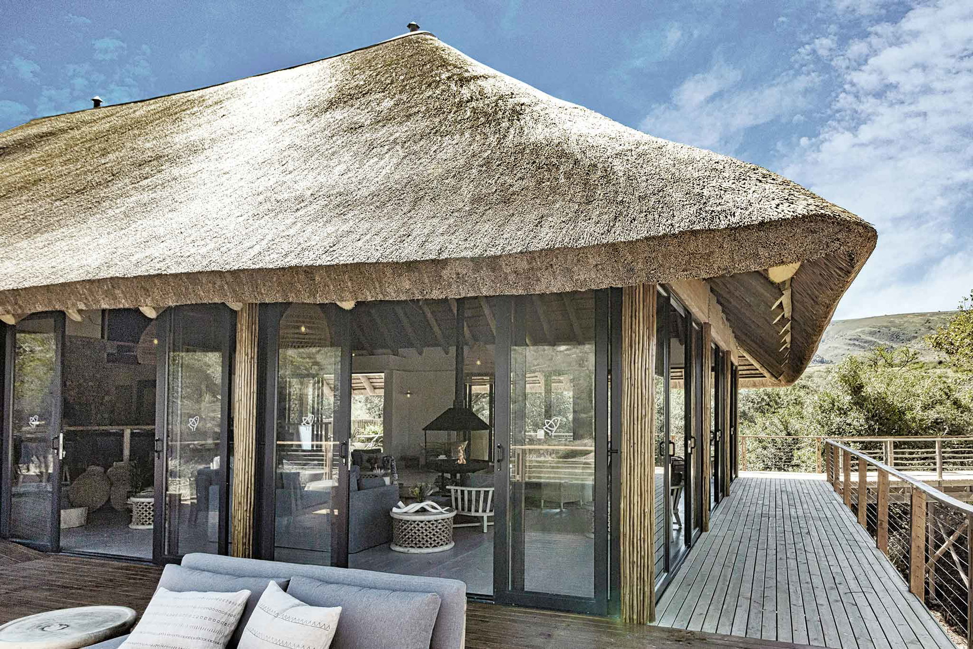 Inmitten eines Nationalparks im Osten Südafrikas: die im November 2019 eröffnete, von Schweiger gestaltete »Barefoot Addo Elephant Lodge«. barefootaddo.co.za