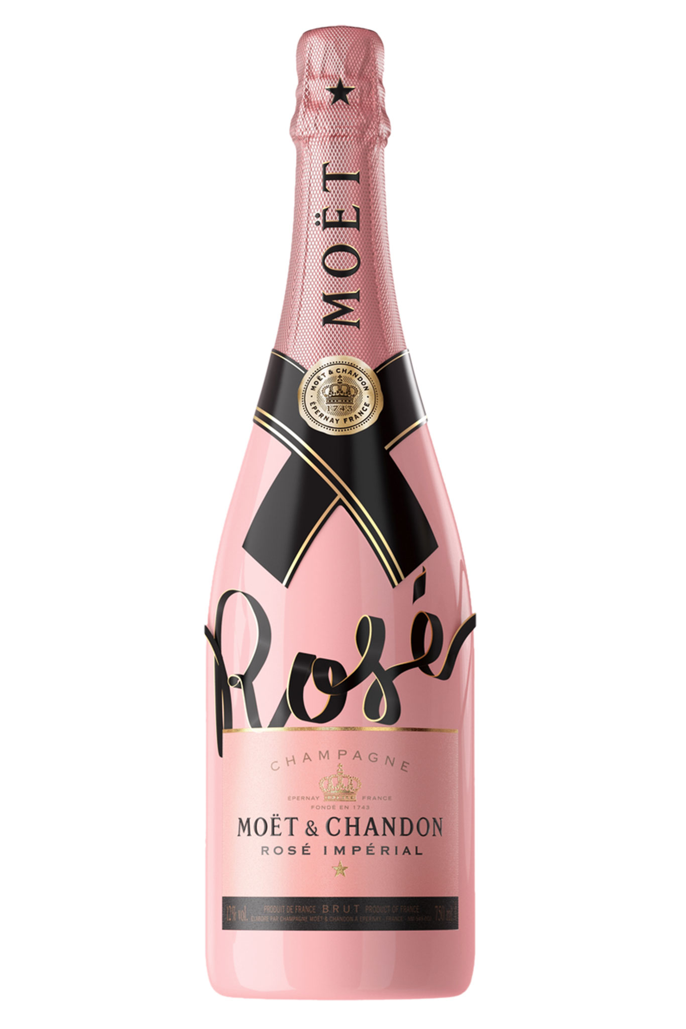 Mit der »Rosé Treasured Ties« Collection präsentiert Moët &amp; Chandon eine neue Limited Edition.&nbsp;Die verspielte »Rosé Treasured Ties« Collection interpretiert den klassischen Chic des Hauses neu – mit modernem Twist. Die roséfarbene Hülle der Flasche ist mit einer eleganten schwarzen Schleife verziert, die die Worte »Moët«, »Rosé« oder ein Herz formt. moet.com