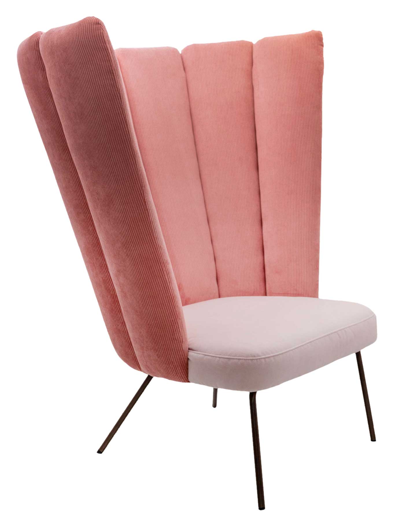 Der Lounge Chair »Gaia Calice« wirkt im Salon im Doppelpack und gegenüber platziert wie ein wahres Style-Statement. Von Designerin Monica Armani. kff.de