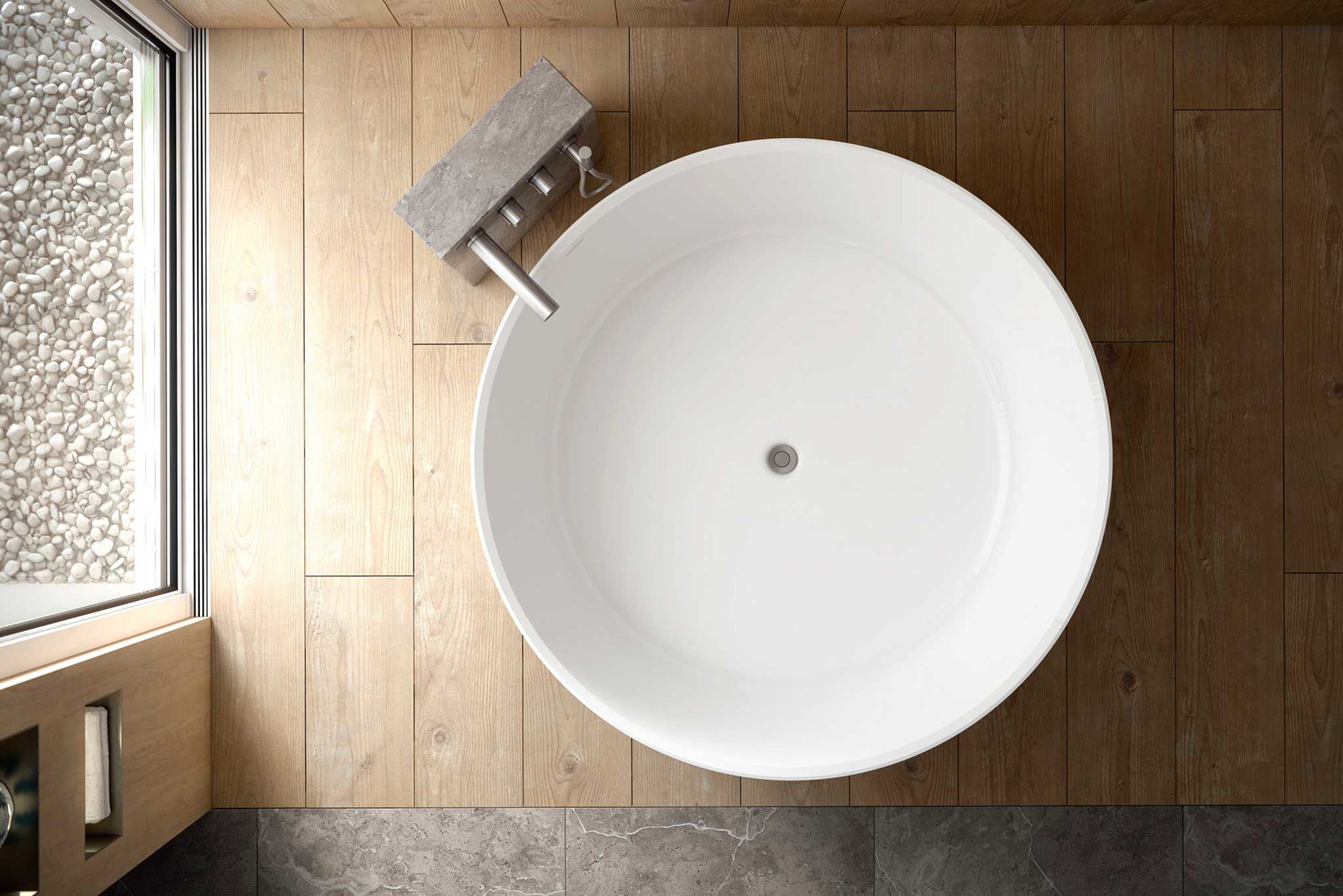 Das Modell »Taizu« mit einem Durchmesser von 1500 Millimetern von Victoria + Albert Baths. vandabaths.com