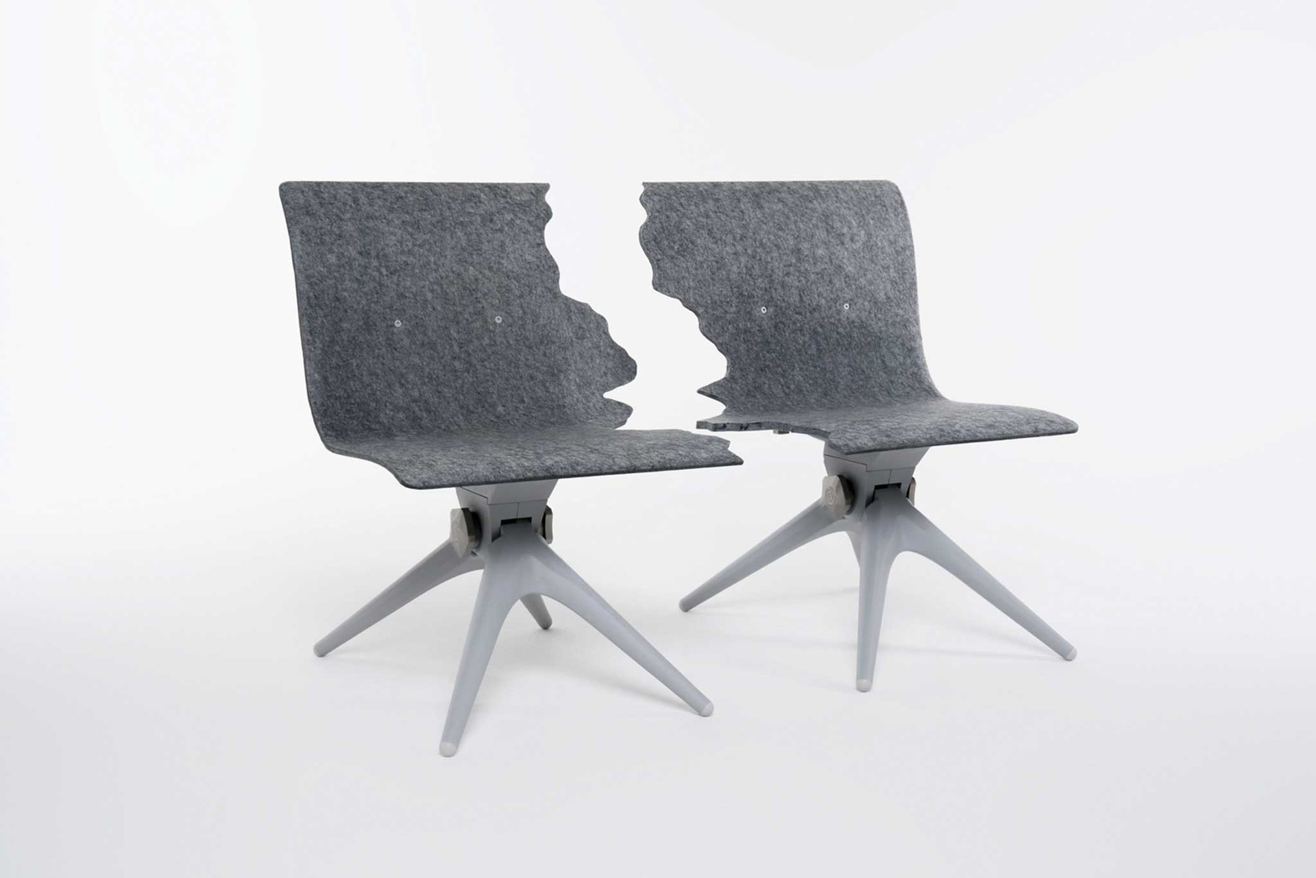 »Fractured Collection« von Snarkitecture in Kollaboration mit Pentatonic. Auch ein Tisch ist erhältlich. snarkitecture.com