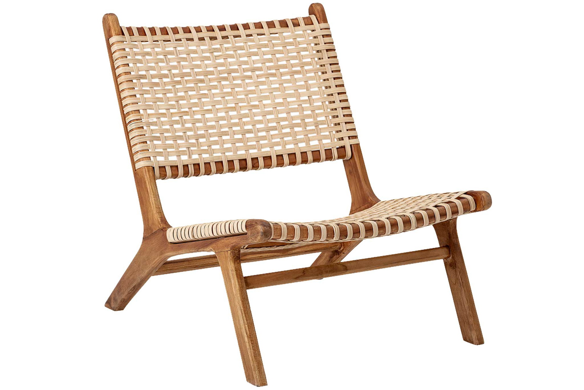 Teak und Rattan in einem vereint punkten als formschöner Lounge-Chair von roseandgrey.co.uk